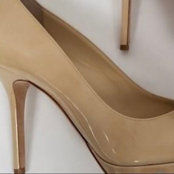 Jimmy Choo Peep-Toe Patent Nude Crown Pumps • Size: 37 - Picture 3 of 6